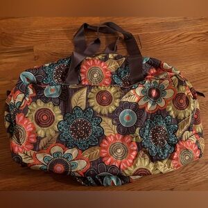 Vera Bradley Collapsible Duffel Bag in Flower Power, EUC